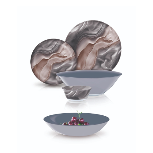 Luminarc Simply Marbreeze 25-Piece Dinner Set