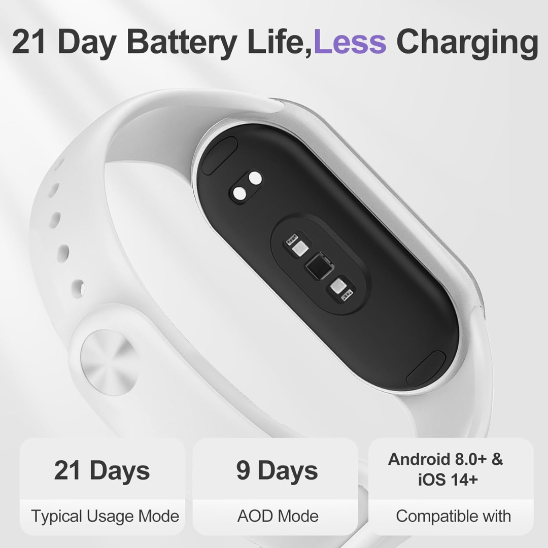 Xiaomi Smart Band 10 pearl white, display detail