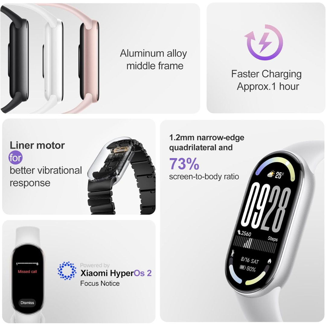 Xiaomi Smart Band 10 Glacier Silver, alternate view
