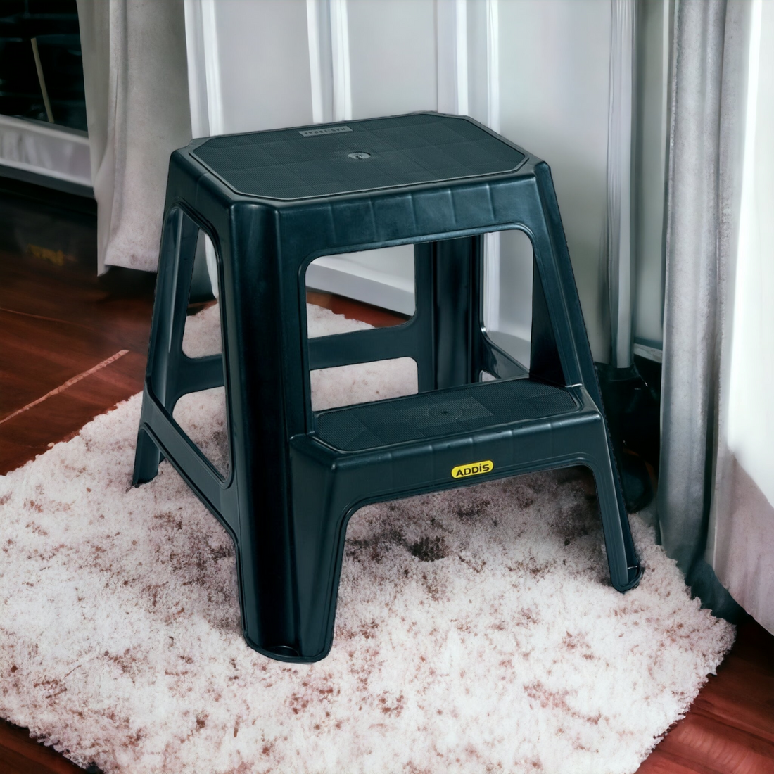 Addis 2-Step Stool 96151 black shown indoors