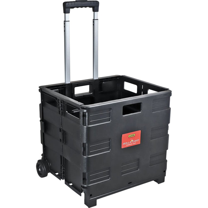 Addis Rolla Cart 6959BK foldable utility cart angled view