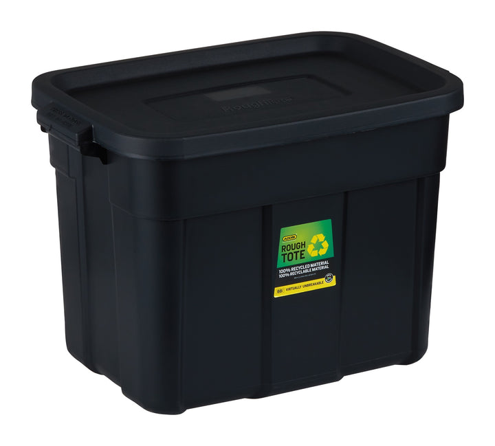 Addis Roughtote 68L black heavy duty storage box front view