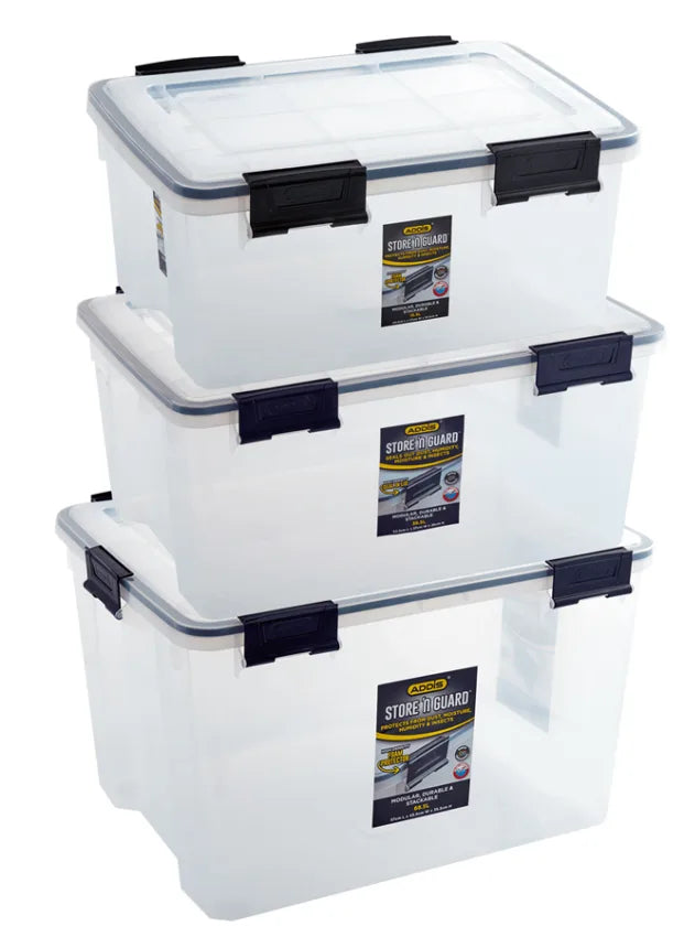 Addis Store n Guard 38.5L clear sealed storage box