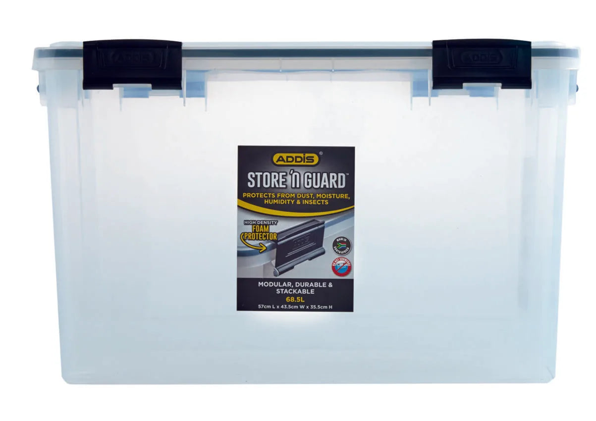 Addis Store n Guard 68.5L clear sealed storage box