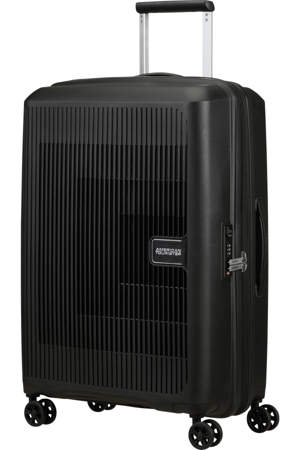 American Tourister Aerostep 65cm Black angled view