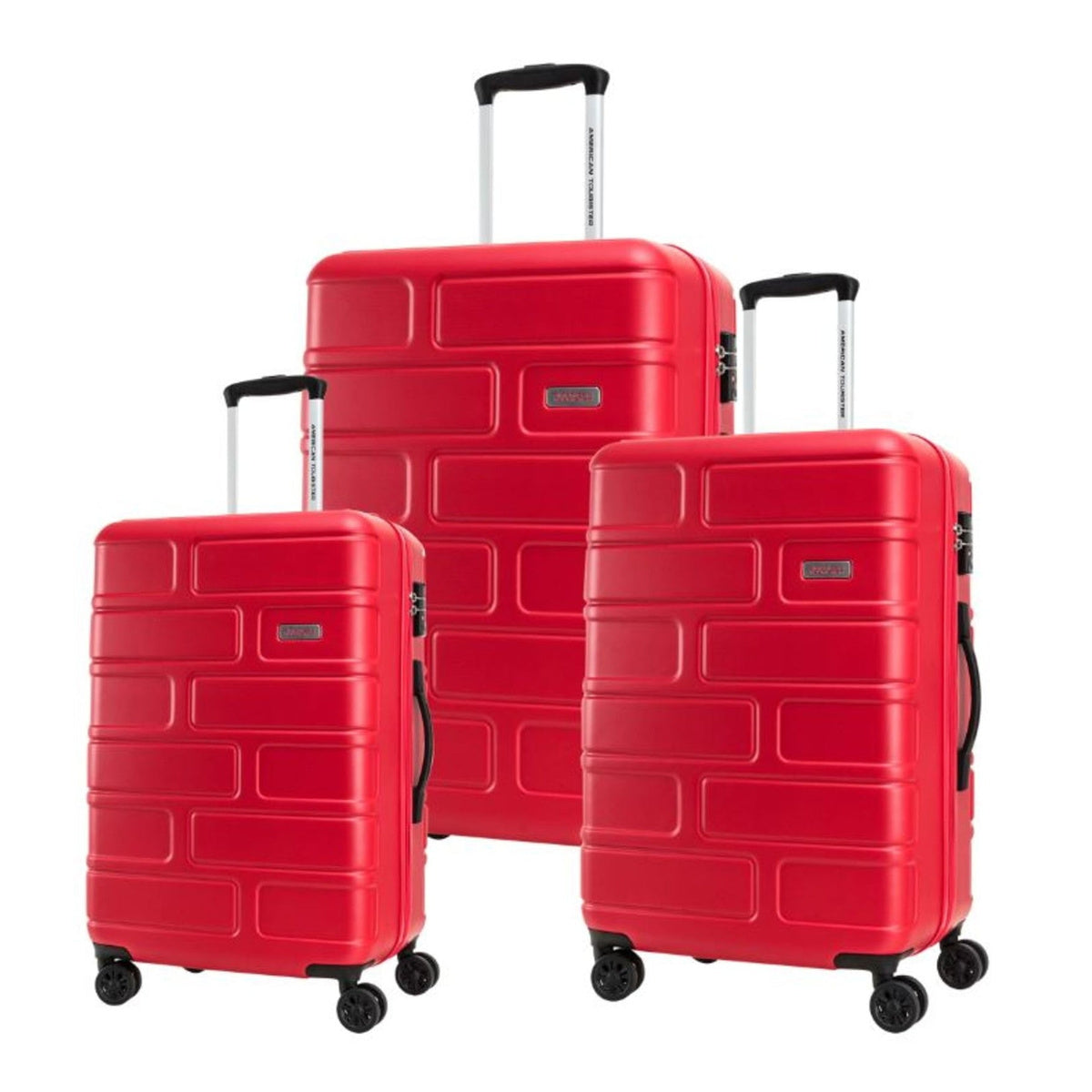 American Tourister Bricklane 3-Piece Suitcase Set 55cm + 68cm + 80cm Brick Red