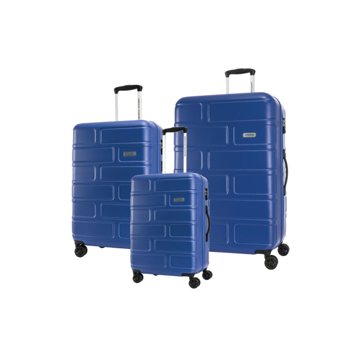 American Tourister Bricklane Oxford Blue three-piece suitcase set