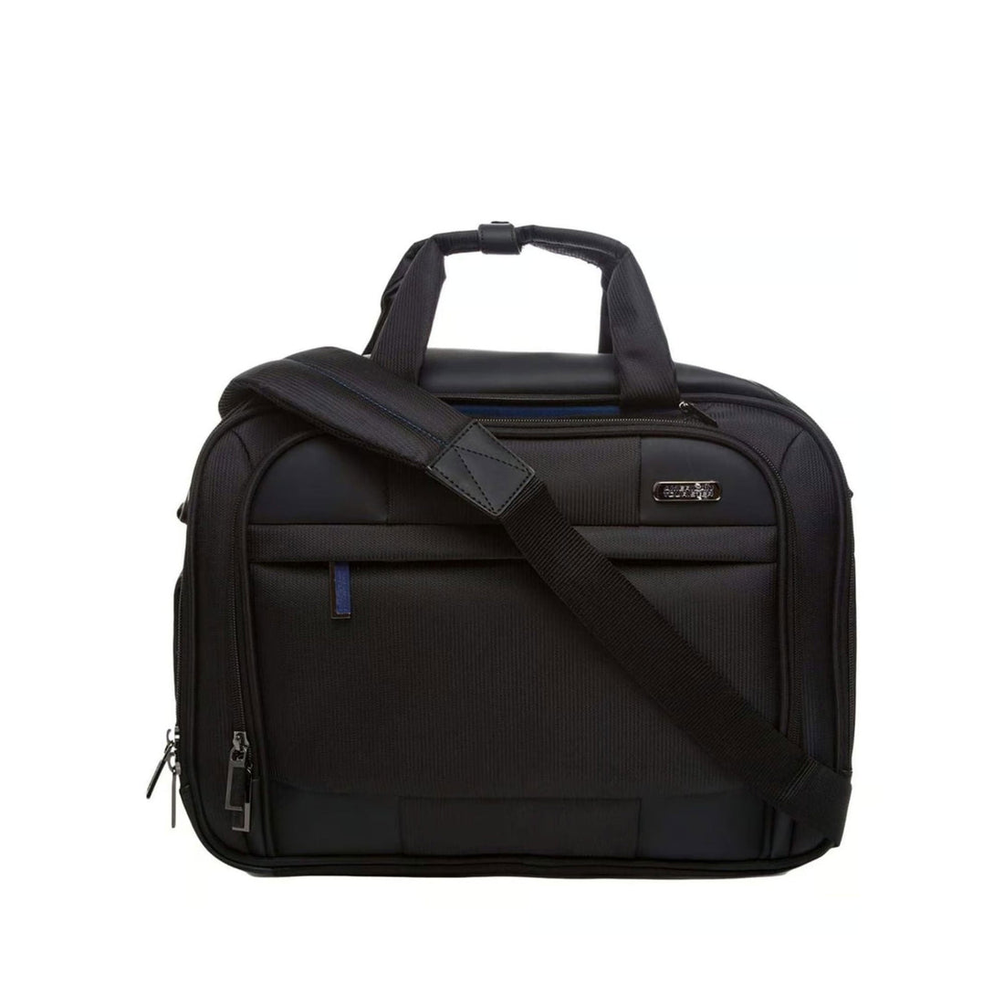 American Tourister Merit Small Laptop Briefcase Black Blue 85T91008 — original manufacturer square photograph