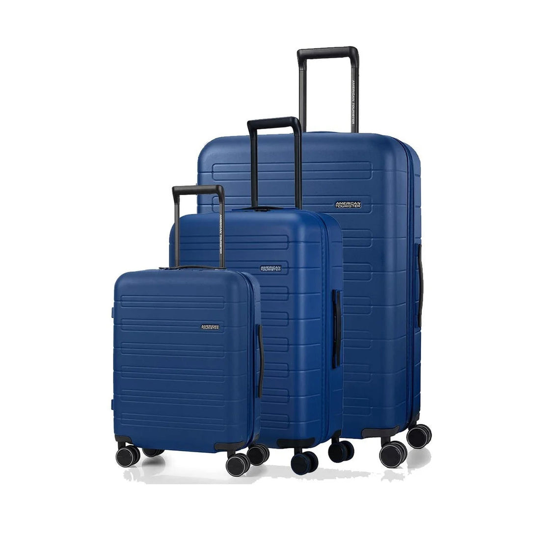 American Tourister Novastream V2 3-Piece Suitcase Set 55cm + 67cm + 77cm Navy Blue