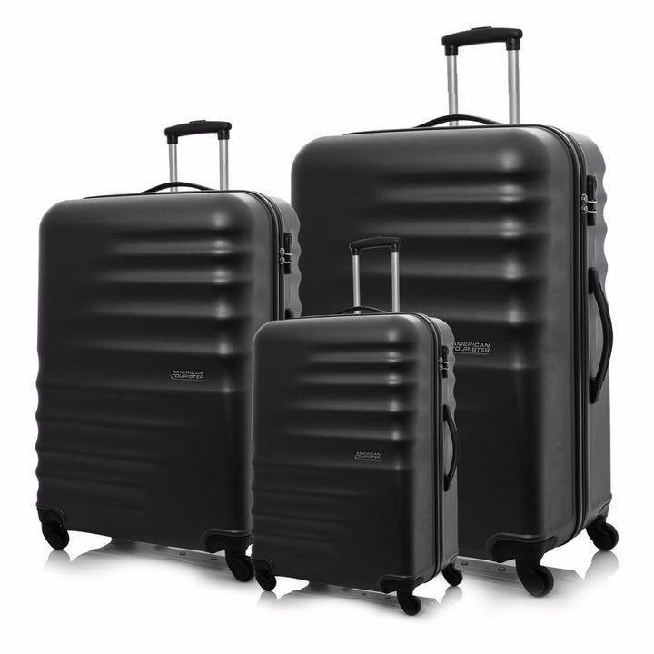American Tourister Preston Black three-piece suitcase set