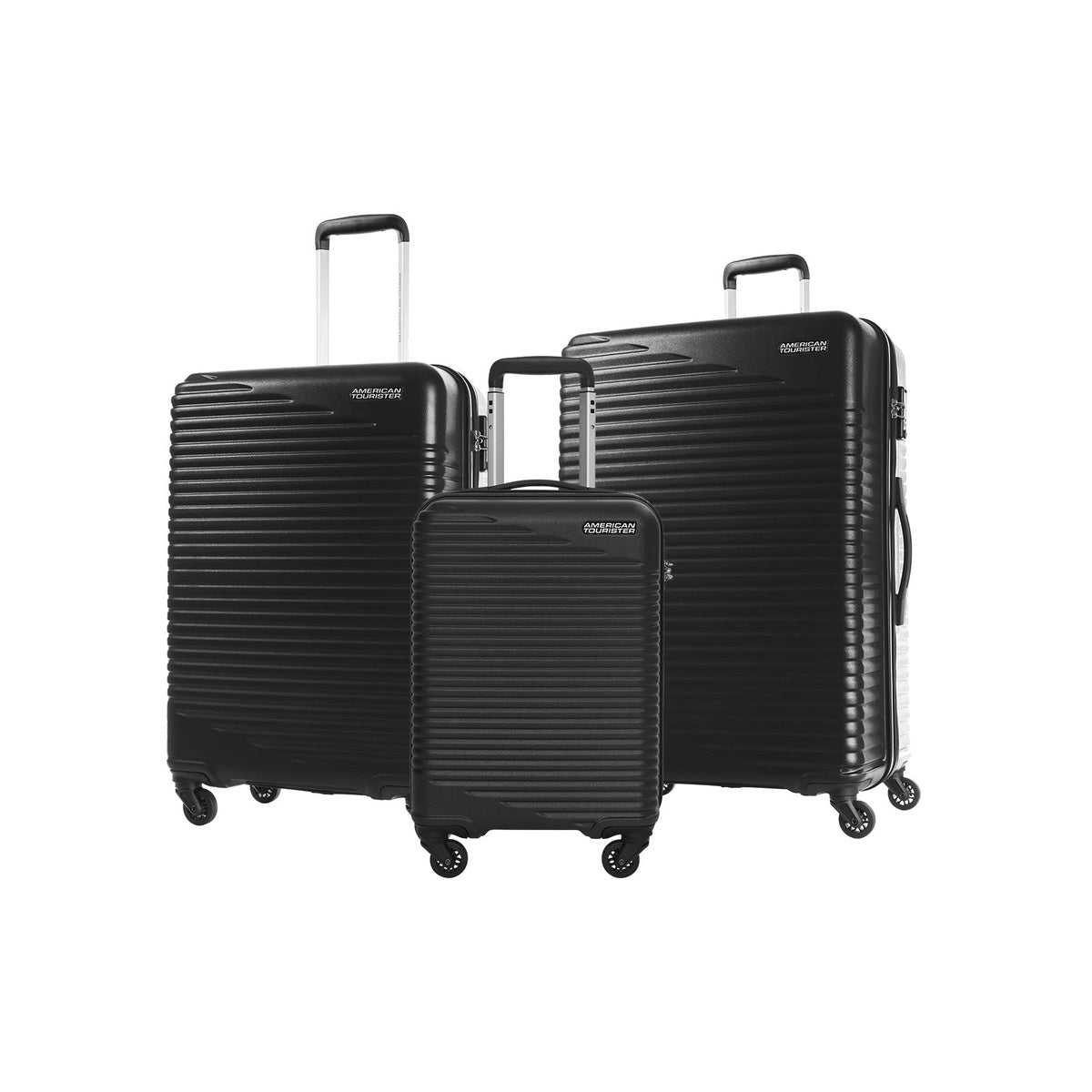 American Tourister Sky Park 3-Piece Suitcase Set 55cm + 68cm + 78cm Black