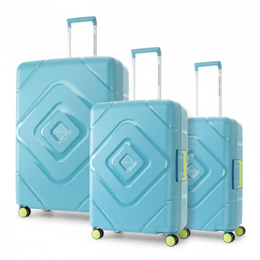 American Tourister Trigard Scuba Blue 3-piece suitcase set