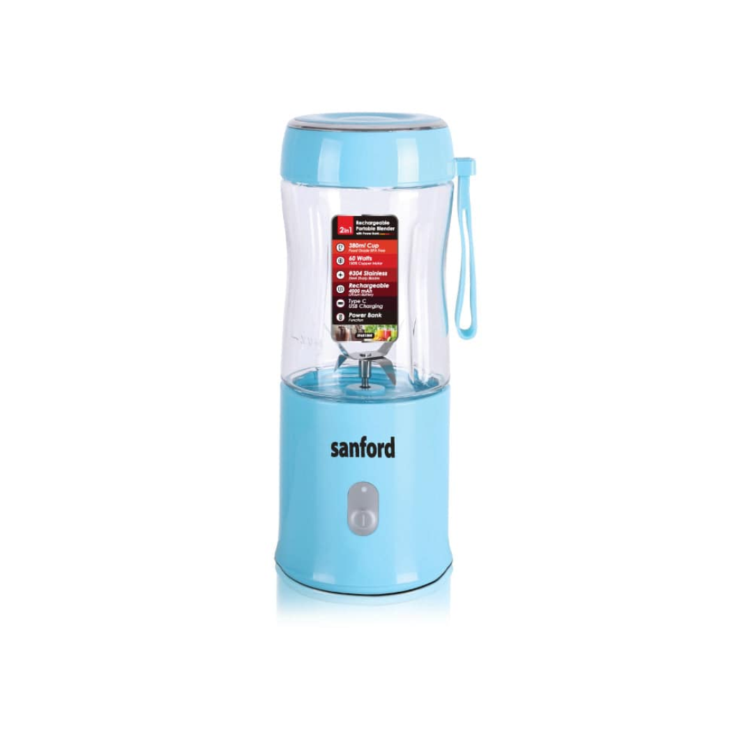 Sanford rechargeable two-in-one blender and power bank SF6810BR, front view