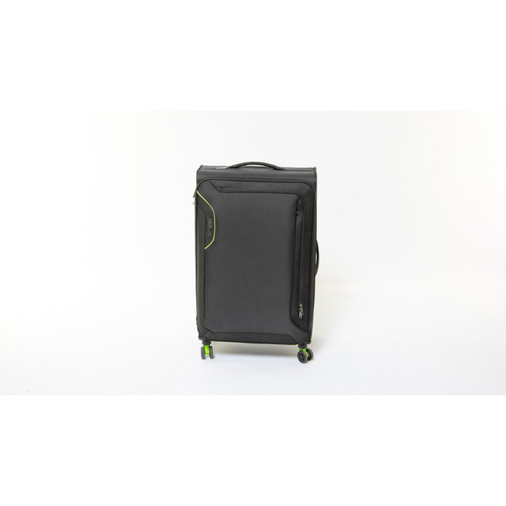 American Tourister Applite 3.0S Expandable Spinner 82 cm — Black / Green Large Suitcase — front view