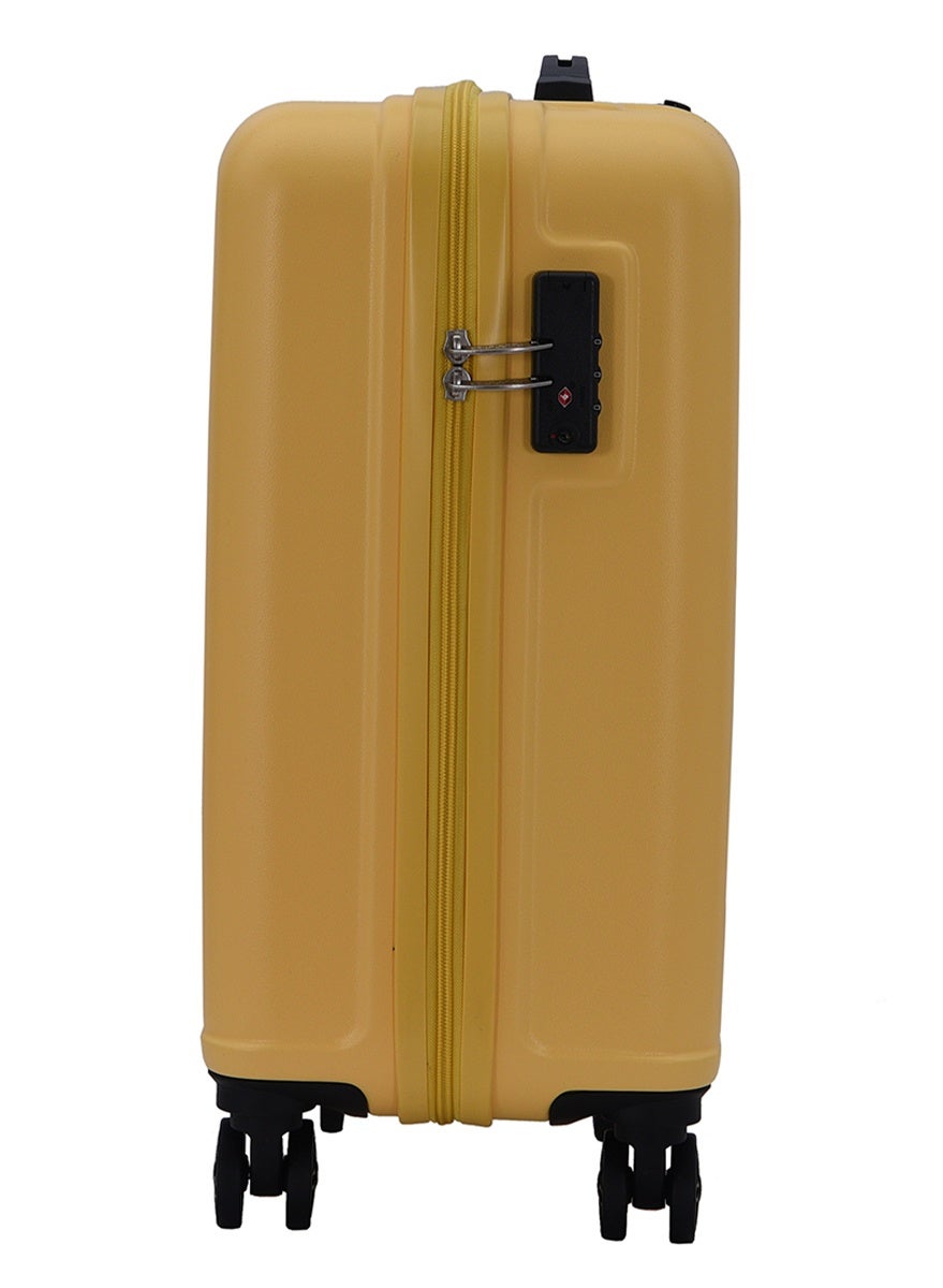American Tourister Skytrac 55 cm Sunshine Yellow Cabin Suitcase — TSA lock side view