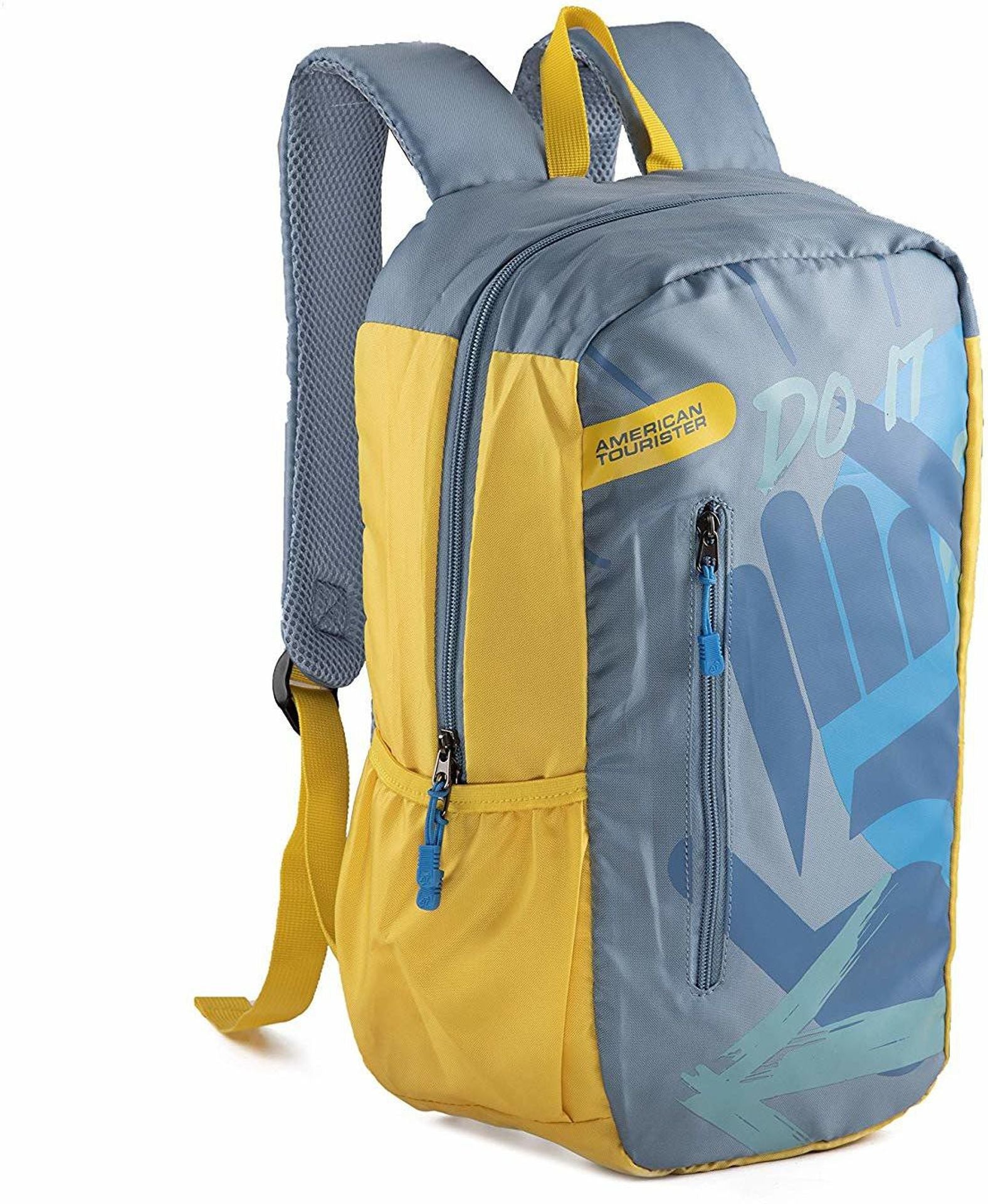 American Tourister BFF 02 — Grey Backpack — angled view