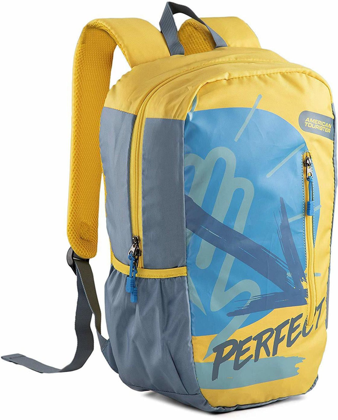 American Tourister BFF Backpack 02 — Yellow — angled view