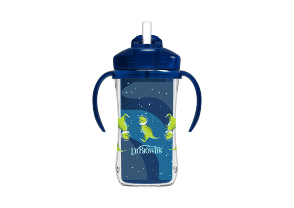 Dr. Brown's 300ml Insulated Straw Cup -blue TC01202 - Red Rhino