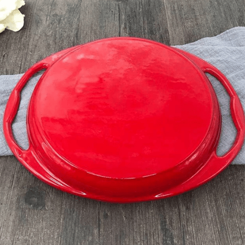 Enameled Cast Sizzler/Frying Pan - 25CM HM-BA180 - Red Rhino