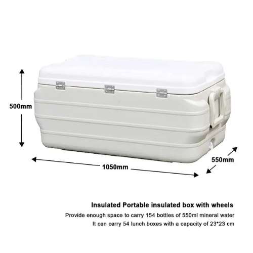 ECooler Foam Hard Cooler - 170L - White - Red Rhino