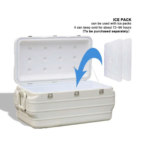 ECooler Foam Hard Cooler - 170L - White - Red Rhino