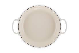 BA Cast Iron enameled Shallow pot 30cm Cream-HM-BA276 - Red Rhino