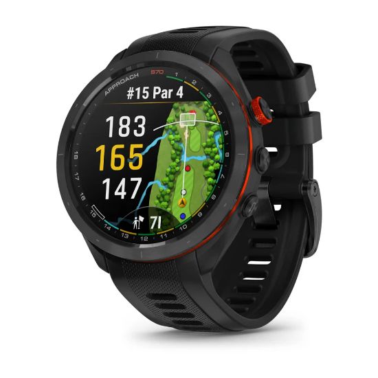 Garmin Approach S70 47 mm / Black, watch face and strap