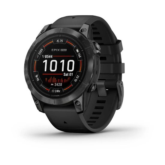 Garmin epix Pro (Gen 2) 47 mm / Glass / Slate Gray / Black, watch face and strap