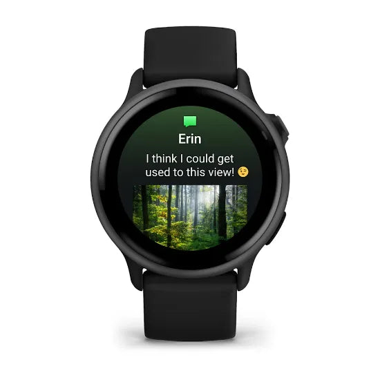 Garmin vívoactive 6, front display showing a phone notification
