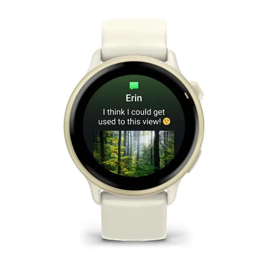 Garmin vívoactive 6, front display showing a phone notification