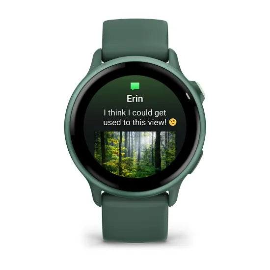 Garmin vívoactive 6, front display showing a phone notification