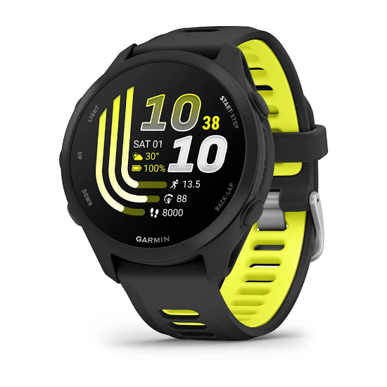 Garmin Forerunner 170 Black / Amp Yellow, watch face and strap