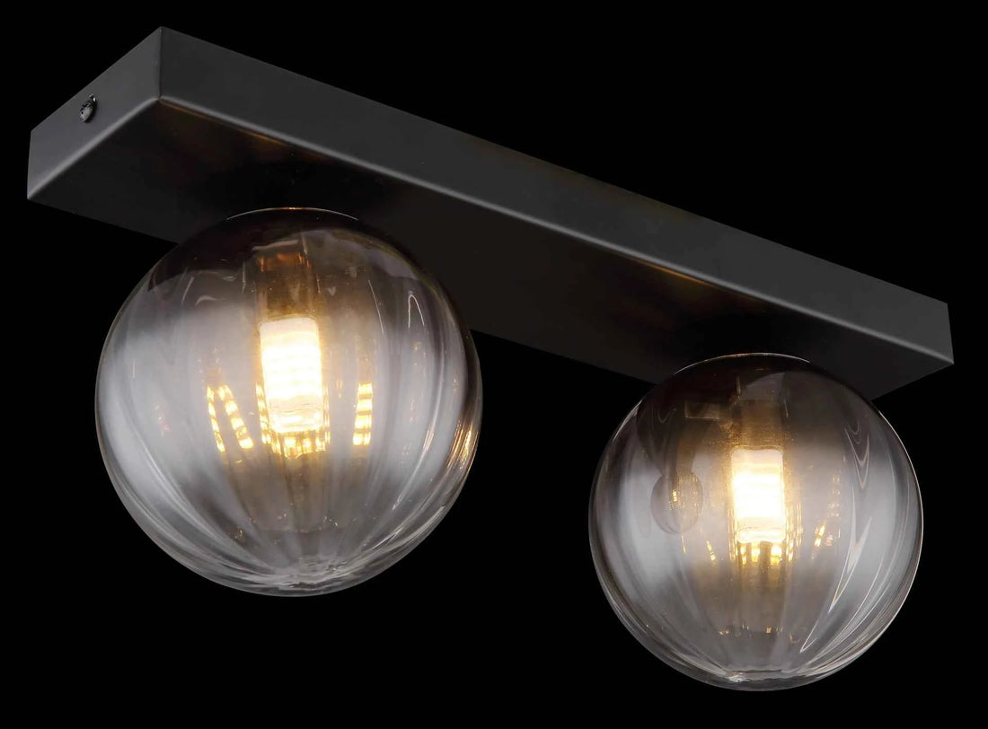 GLOBO DALLERTA Wall Light Black Smoked Glass 2xG9 15216-2 | Buy in Kenya | Red Rhino