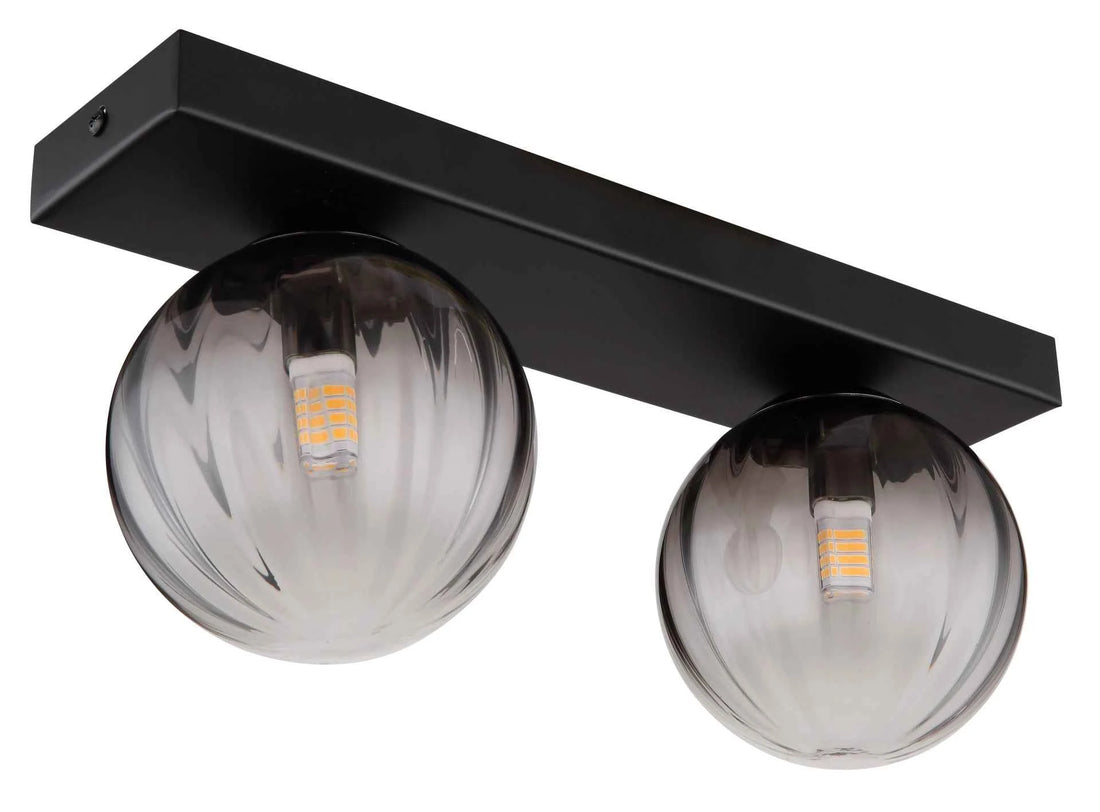 GLOBO DALLERTA Wall Light Black Smoked Glass 2xG9 15216-2 | Buy in Kenya | Red Rhino