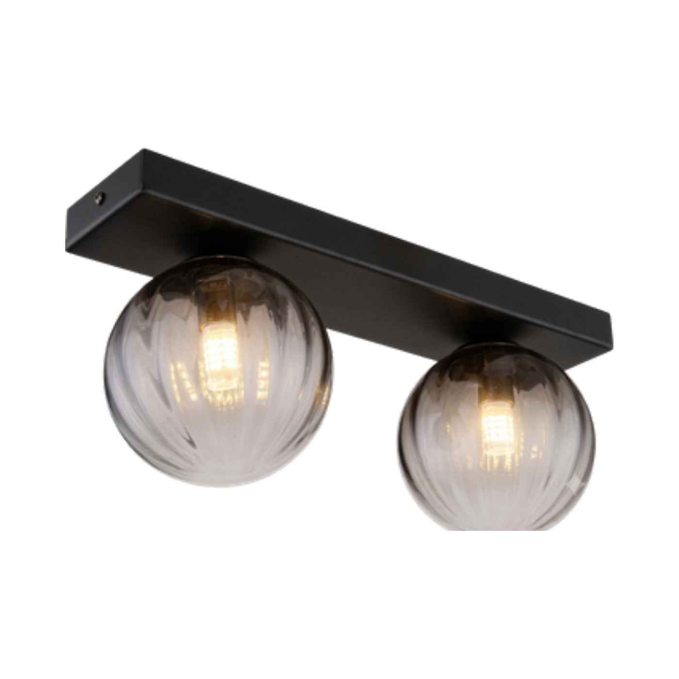 GLOBO DALLERTA Wall Light Black Smoked Glass 2xG9 15216-2 | Buy in Kenya | Red Rhino