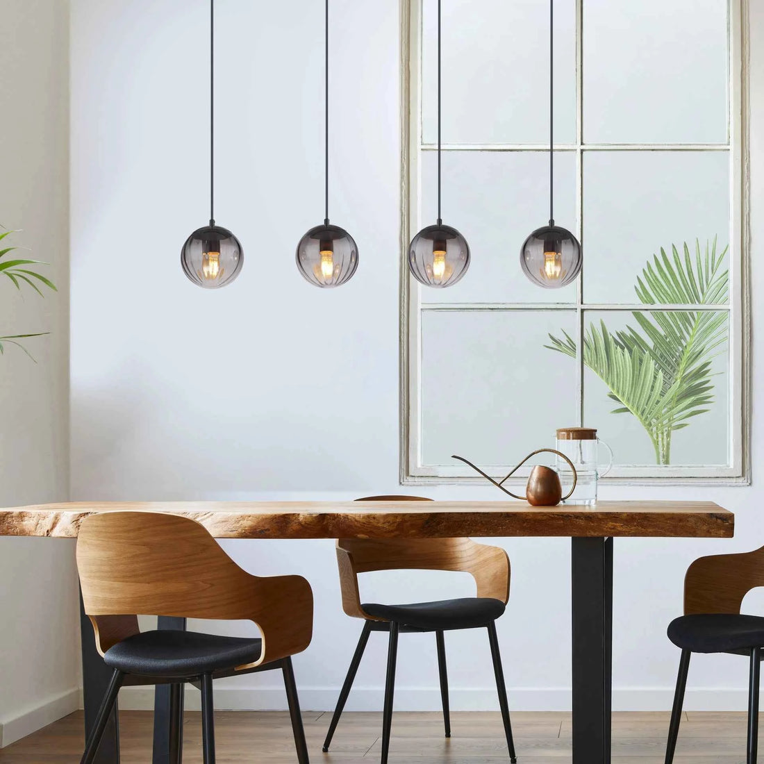 GLOBO DALLERTA Pendant Light Black Smoked Glass 4xE27 15216-4 | Buy in Kenya | Red Rhino