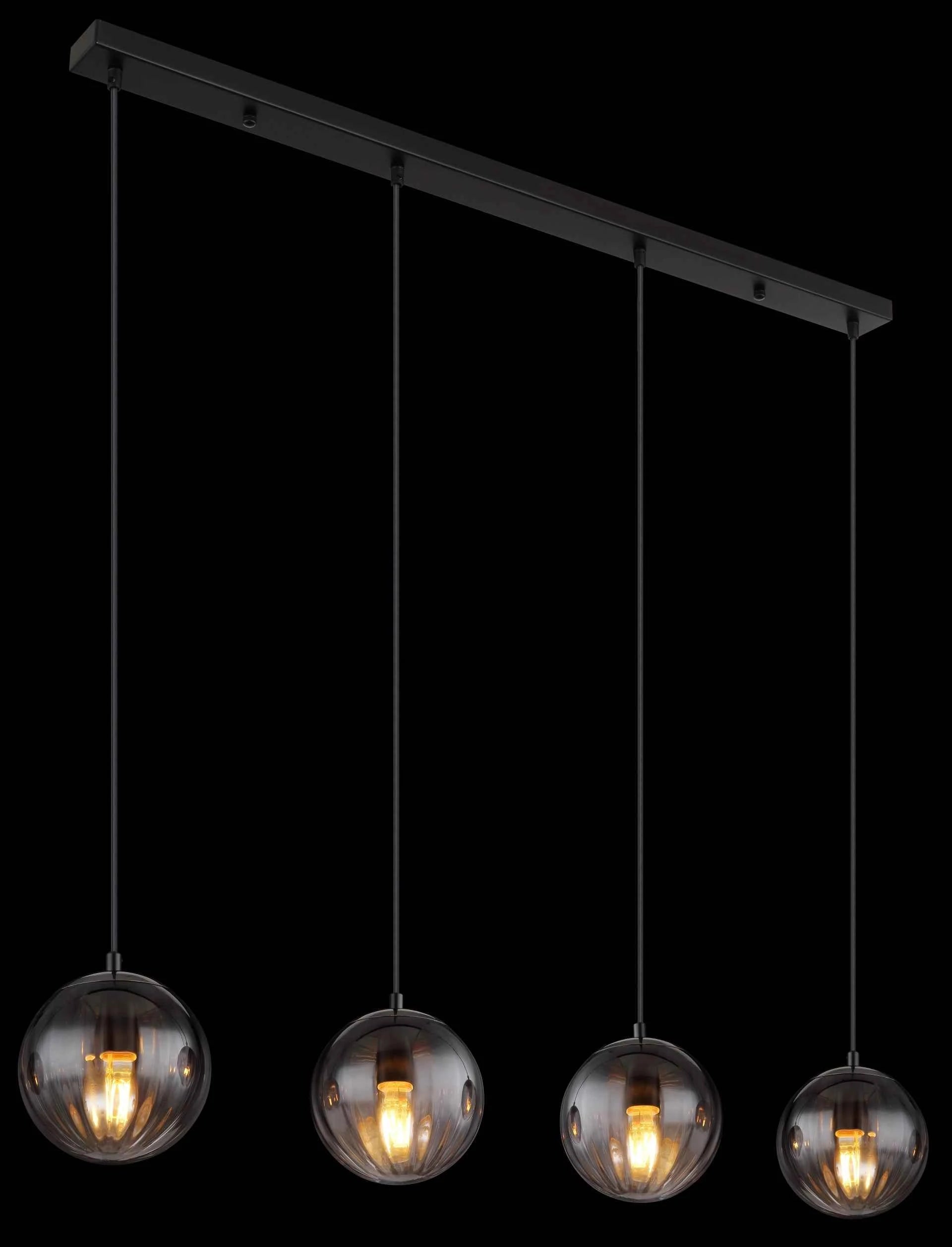 GLOBO DALLERTA Pendant Light Black Smoked Glass 4xE27 15216-4 | Buy in Kenya | Red Rhino