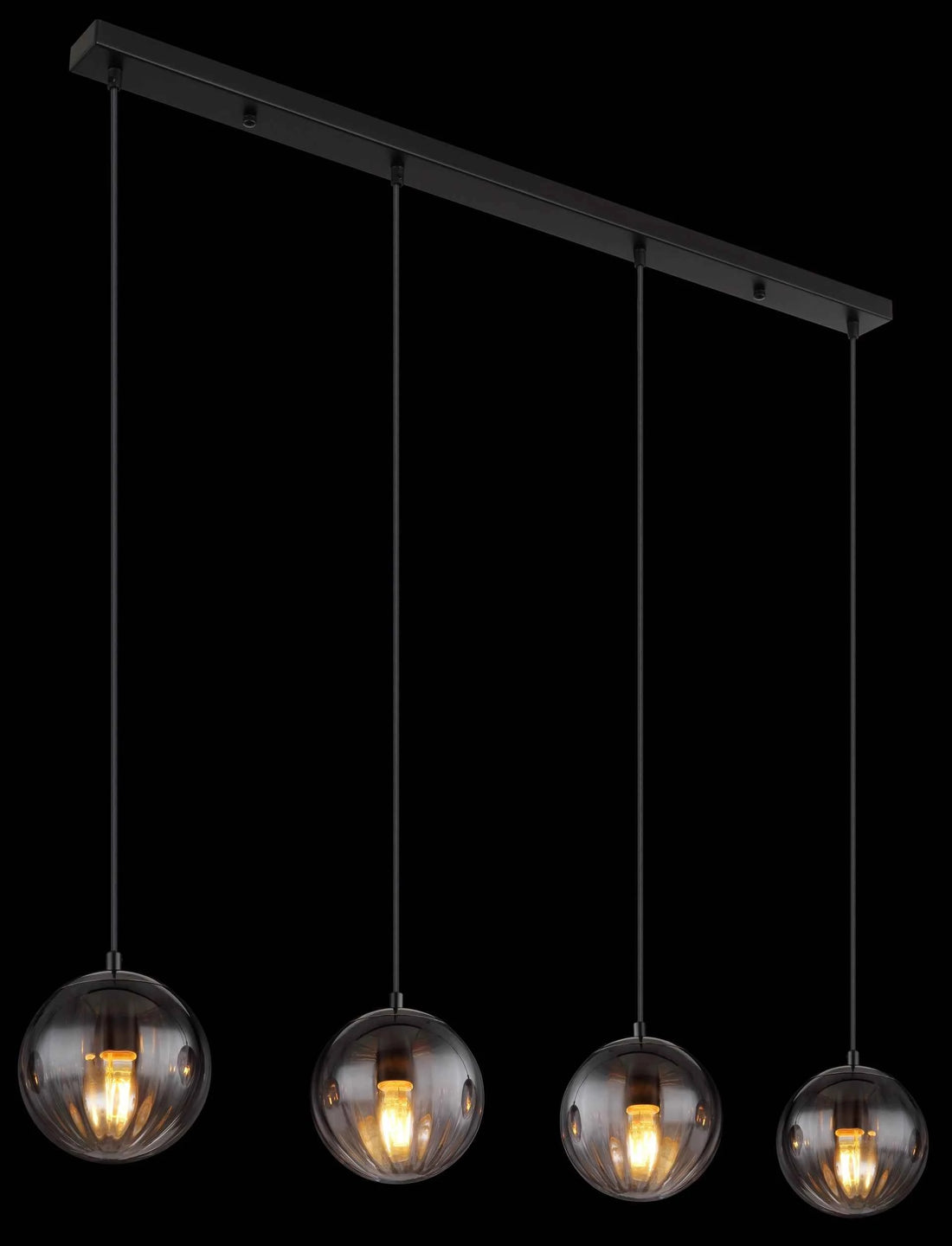 GLOBO DALLERTA Pendant Light Black Smoked Glass 4xE27 15216-4 | Buy in Kenya | Red Rhino