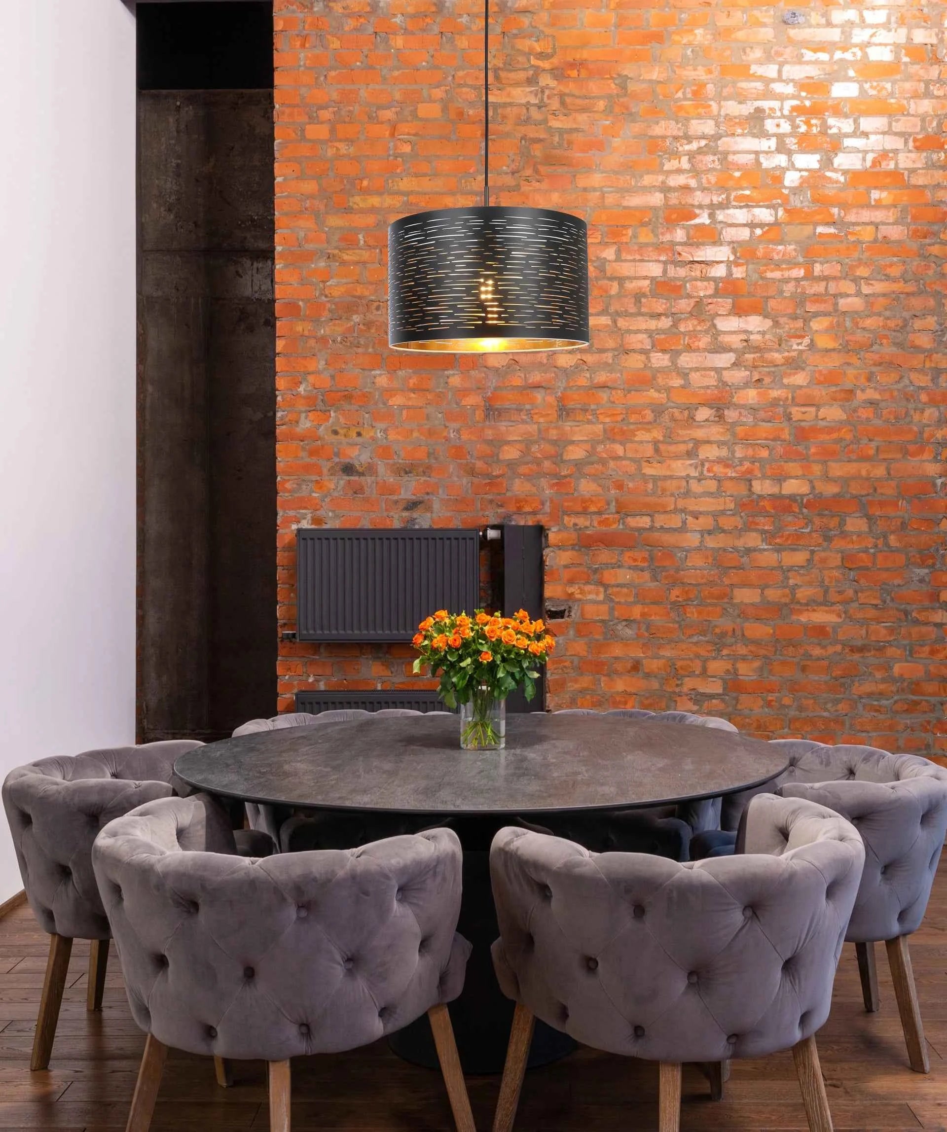 GLOBO TUNNO Pendant Light Black Gold E27 15342 | Buy in Kenya | Red Rhino