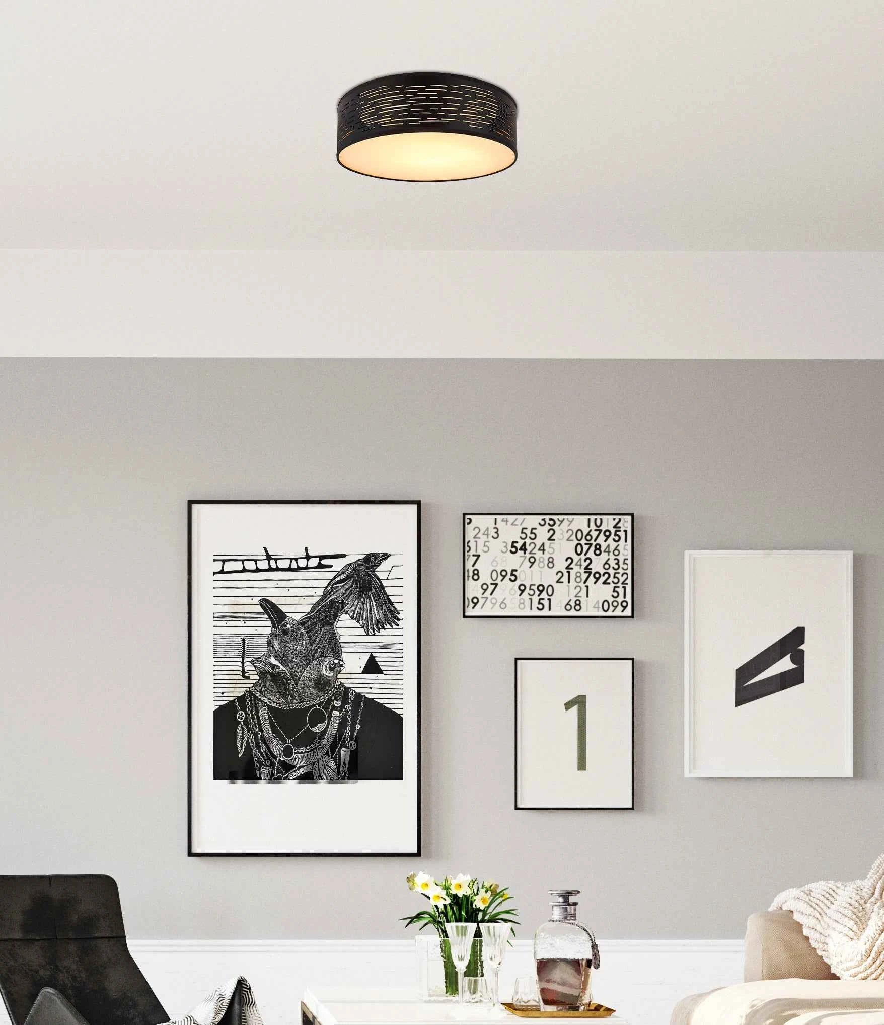 GLOBO TUNNO Ceiling Light Black Gold LED 20W 15342D1 | Buy in Kenya | Red Rhino
