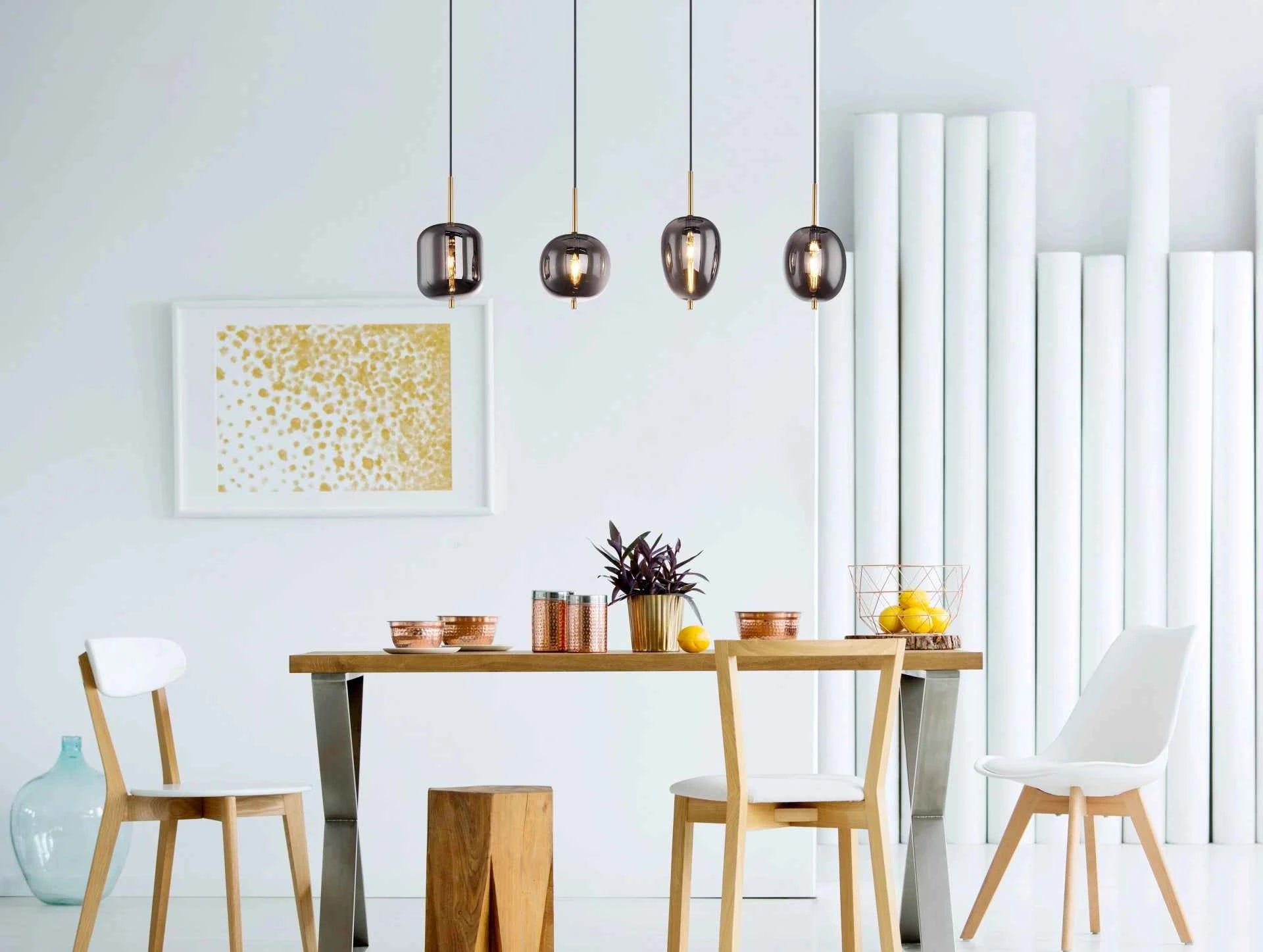GLOBO BLACKY I Pendant Light Brass Smoked Glass 4xE14 15345-4MM | Buy in Kenya | Red Rhino