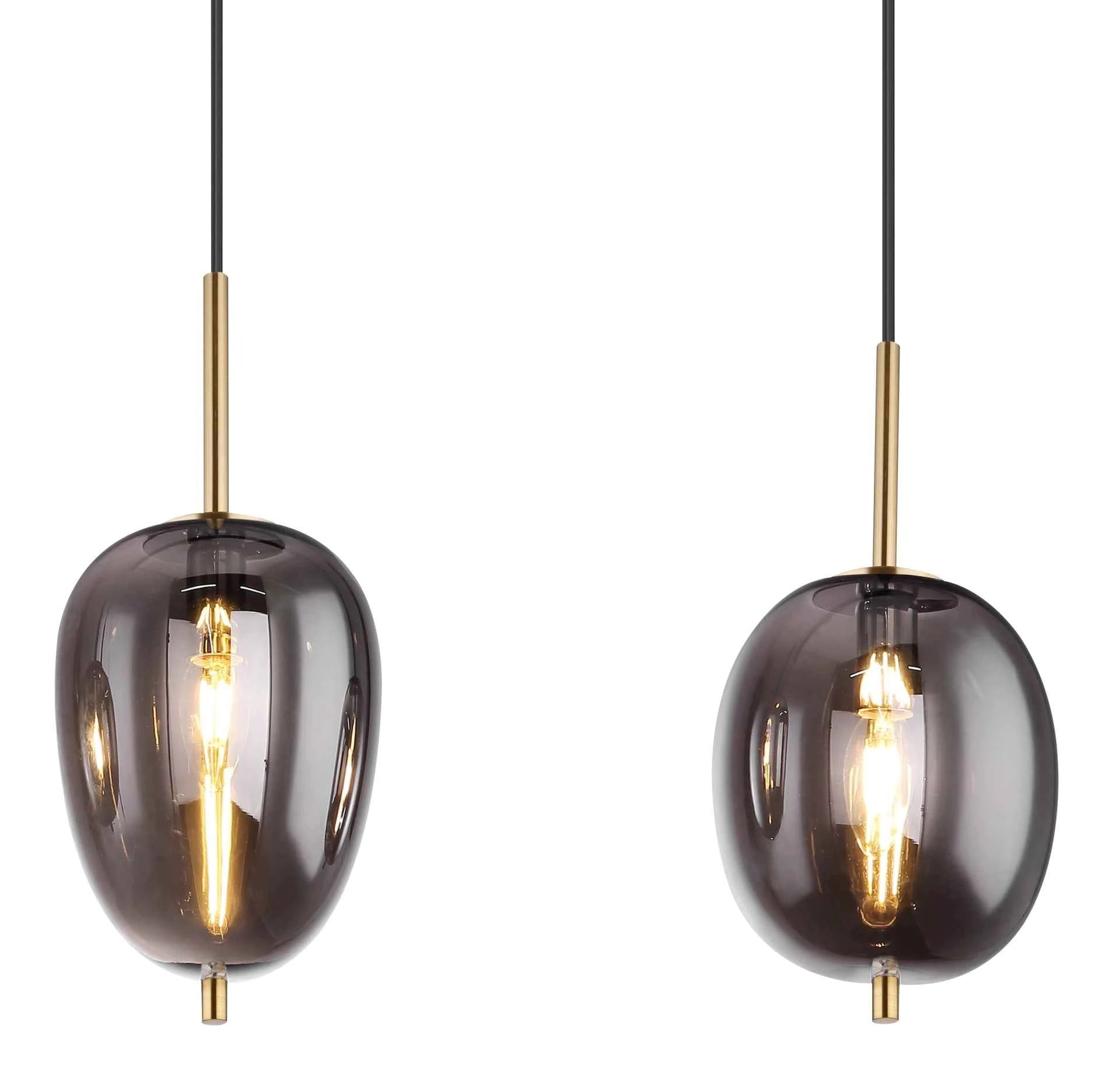 GLOBO BLACKY I Pendant Light Brass Smoked Glass 4xE14 15345-4MM | Buy in Kenya | Red Rhino