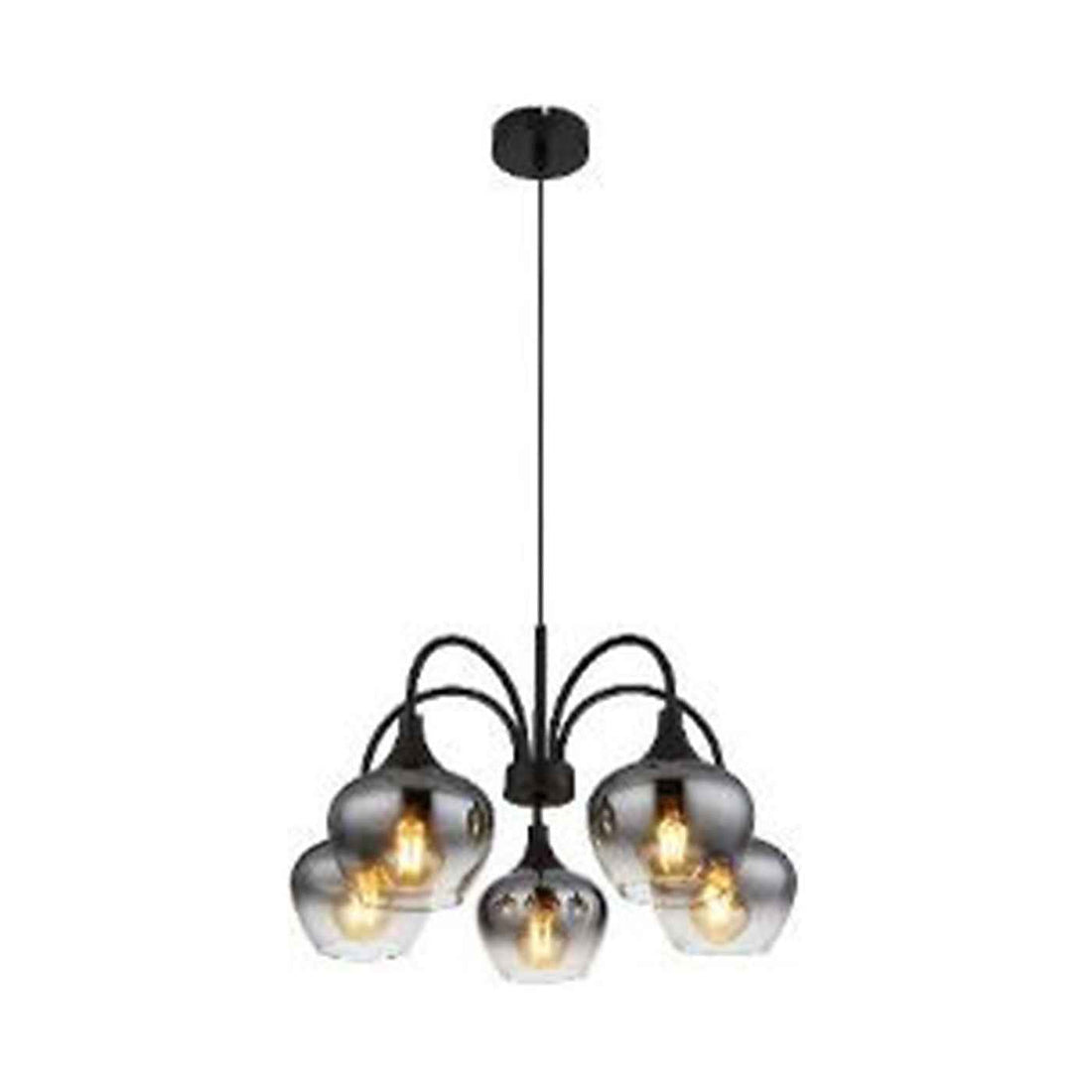 GLOBO Pendant Light Black Smoked Glass 5xE27 15548-5H | Buy in Kenya | Red Rhino
