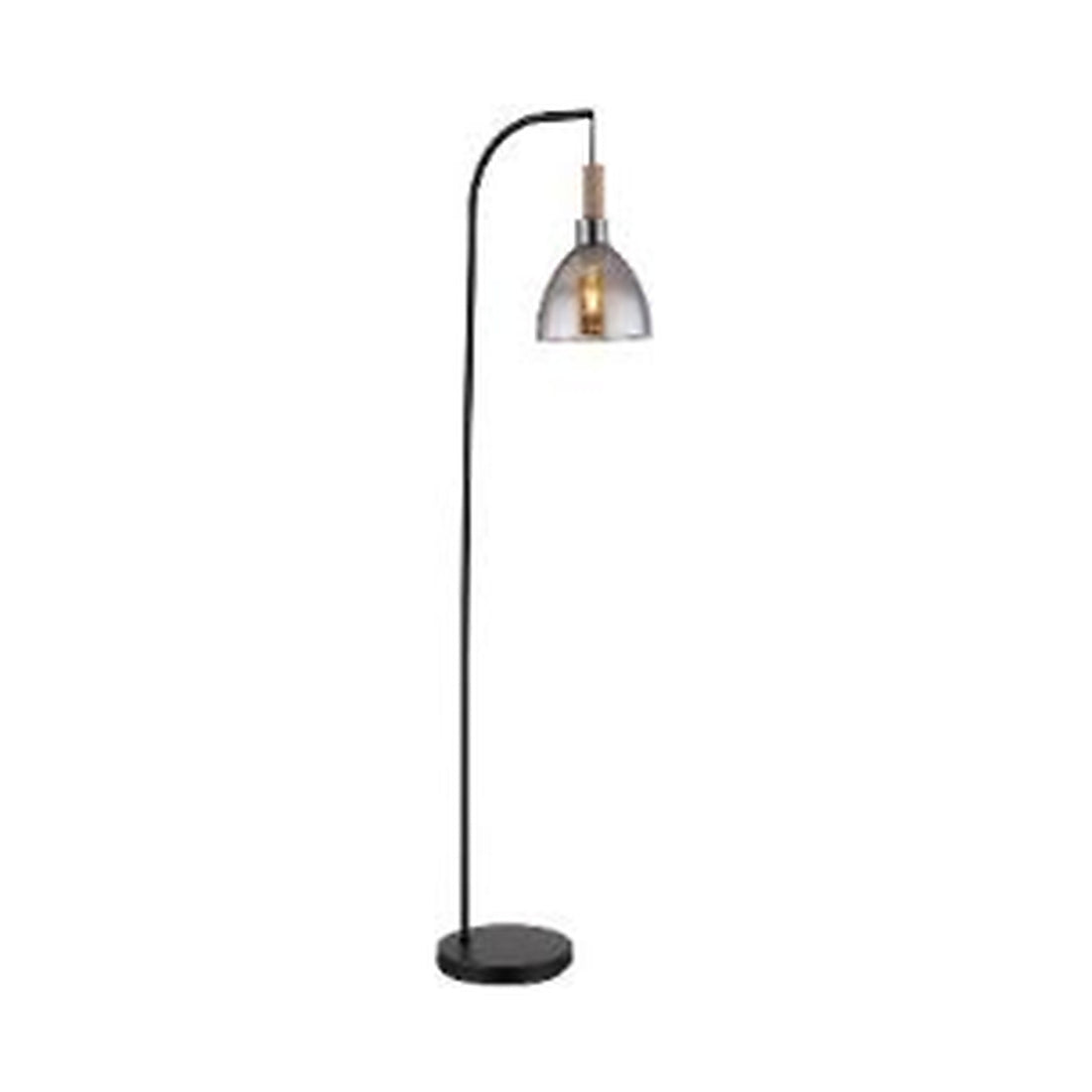 GLOBO MATTEA Floor Lamp Black Smoked Glass E27 15550S - square hero product image