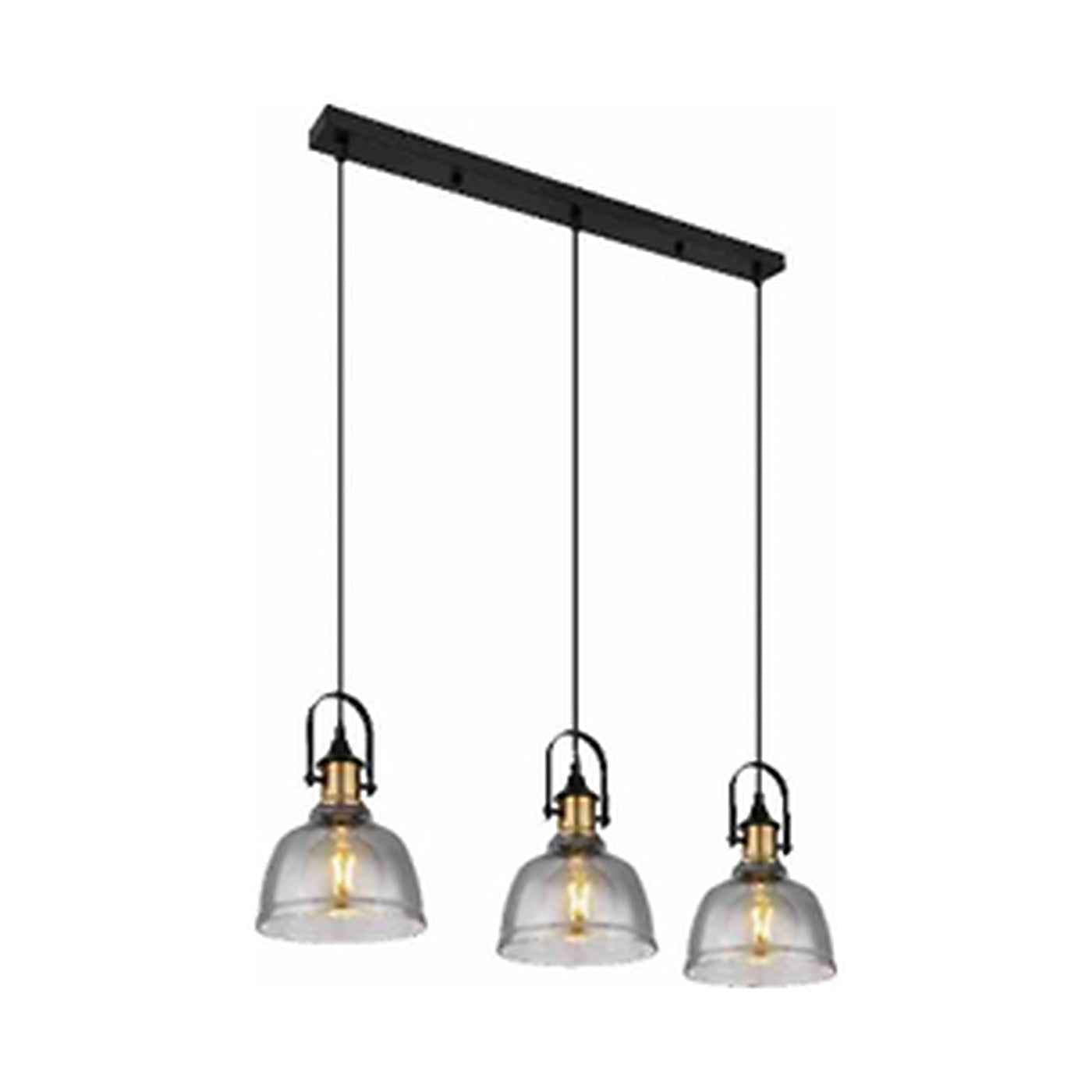 GLOBO Pendant Light Black Brass Glass 3xE27 15558-3H | Buy in Kenya | Red Rhino