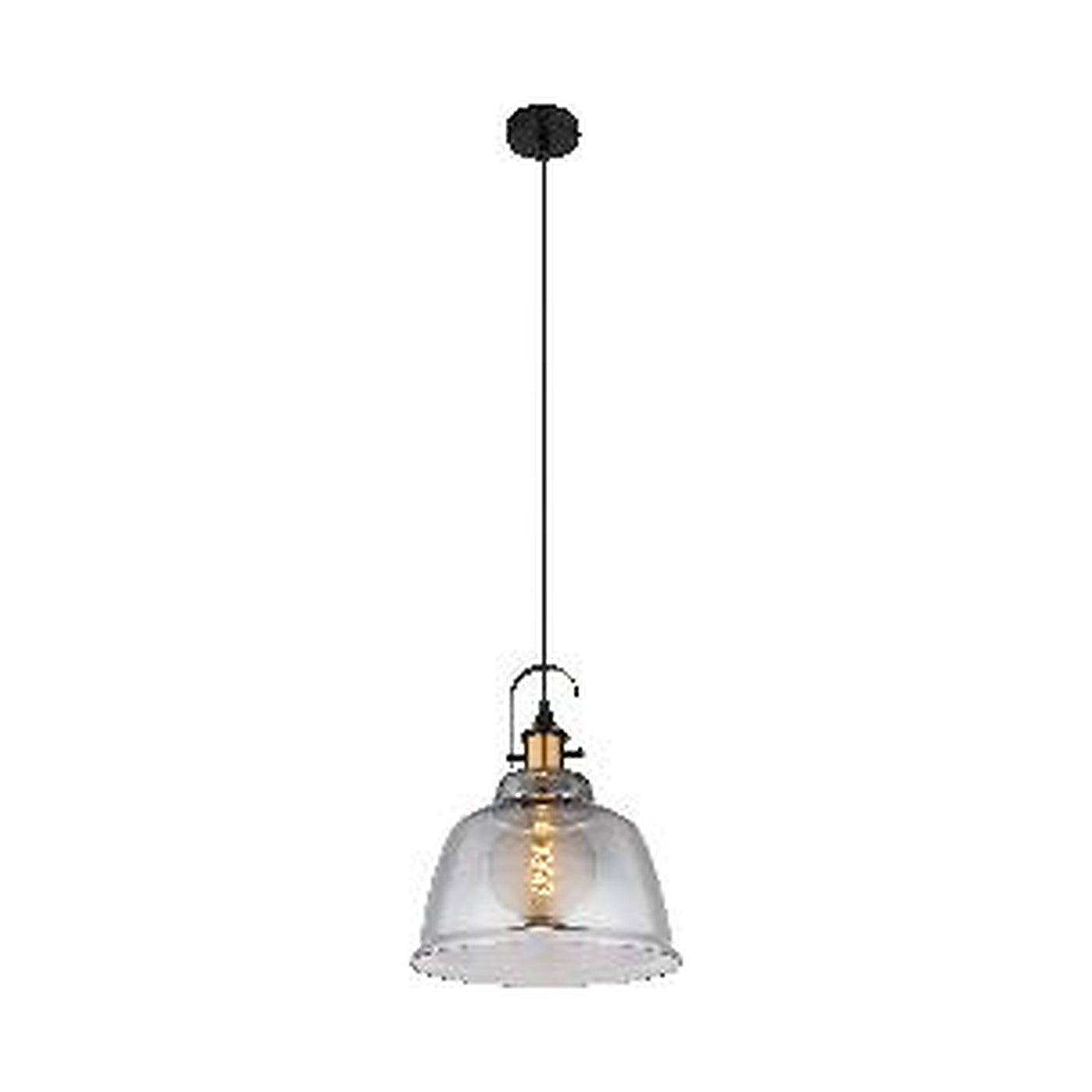 GLOBO Pendant Light Black Brass Glass E27 15558H1 - square hero product image