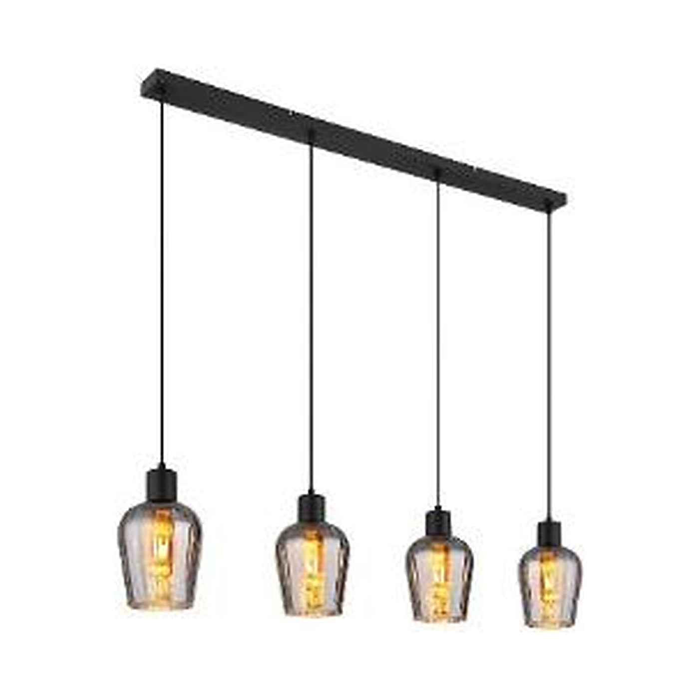 GLOBO Pendant Light Black Smoked Glass 4xE27 15627-4 | Buy in Kenya | Red Rhino