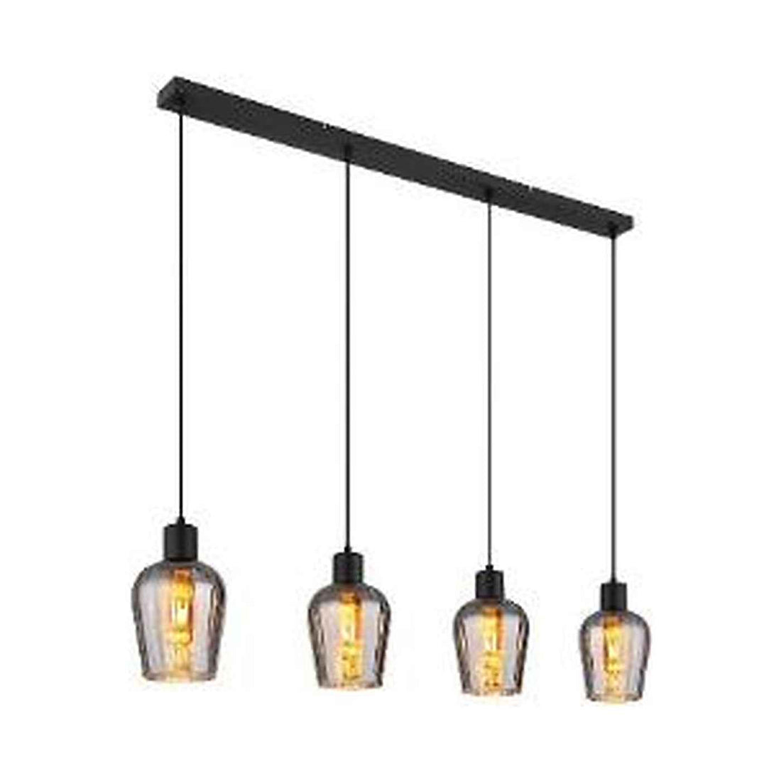 GLOBO Pendant Light Black Smoked Glass 4xE27 15627-4 | Buy in Kenya | Red Rhino