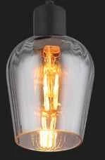 GLOBO Pendant Light Black Smoked Glass E27 15627 | Buy in Kenya | Red Rhino