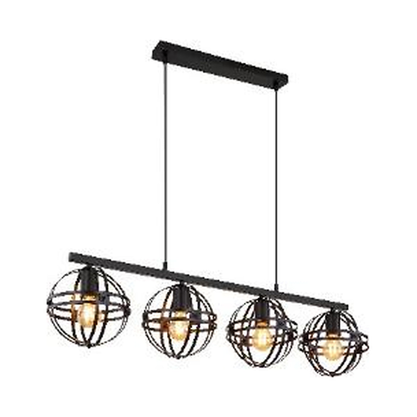 GLOBO Pendant Light Black 4xE27 15639-4H1 - square hero product image